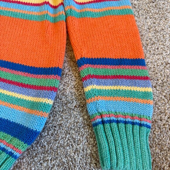 Polo Ralph Lauren Knit Sweater Striped Size 7 Colourful Kids Boys - Picture 6 of 9